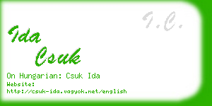 ida csuk business card